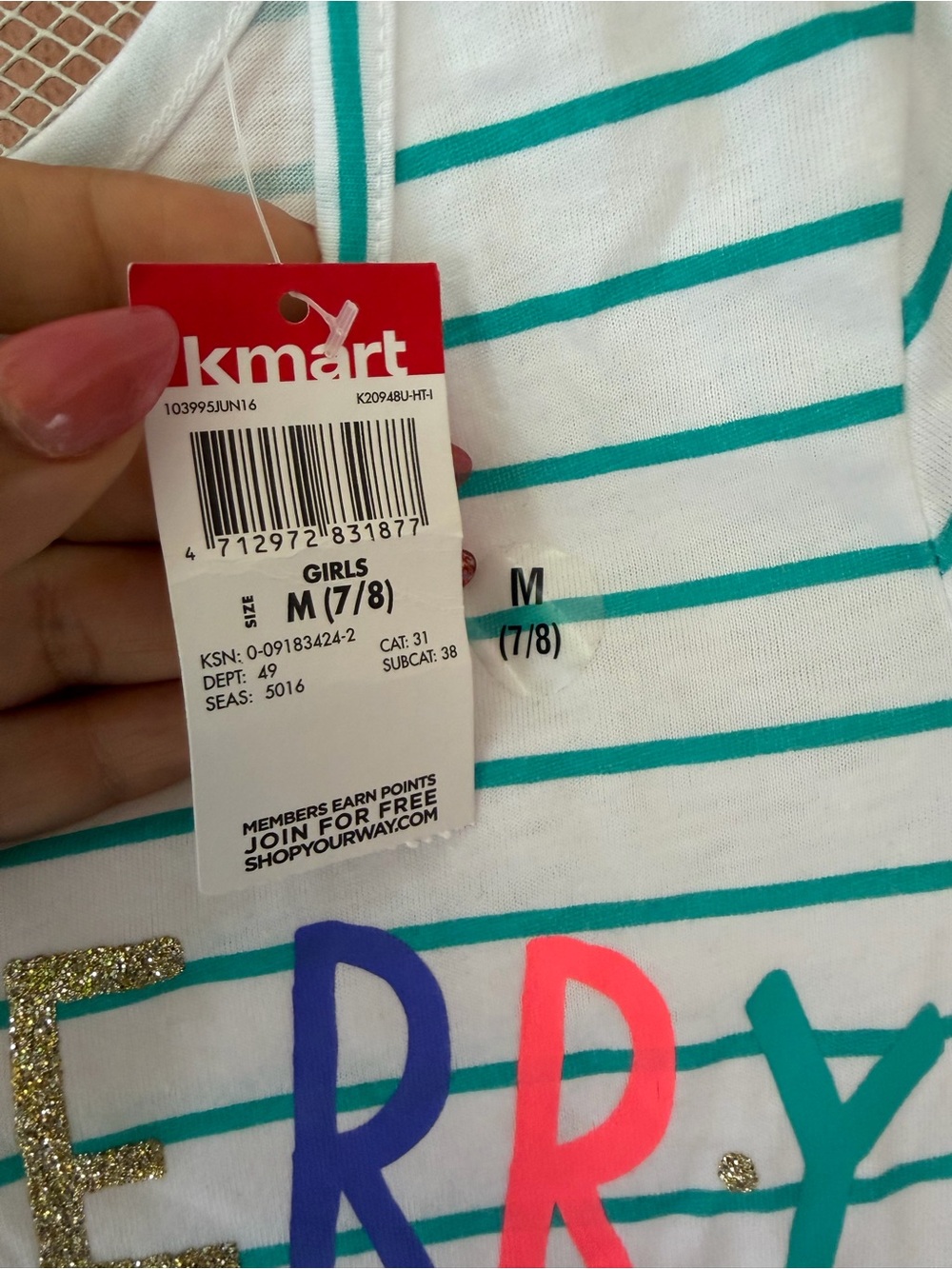 Christmas shirt size M 7/8 - Picture 4 of 4